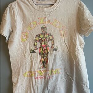 Gold's Gym White Neon Logo Short Sleeve Tee